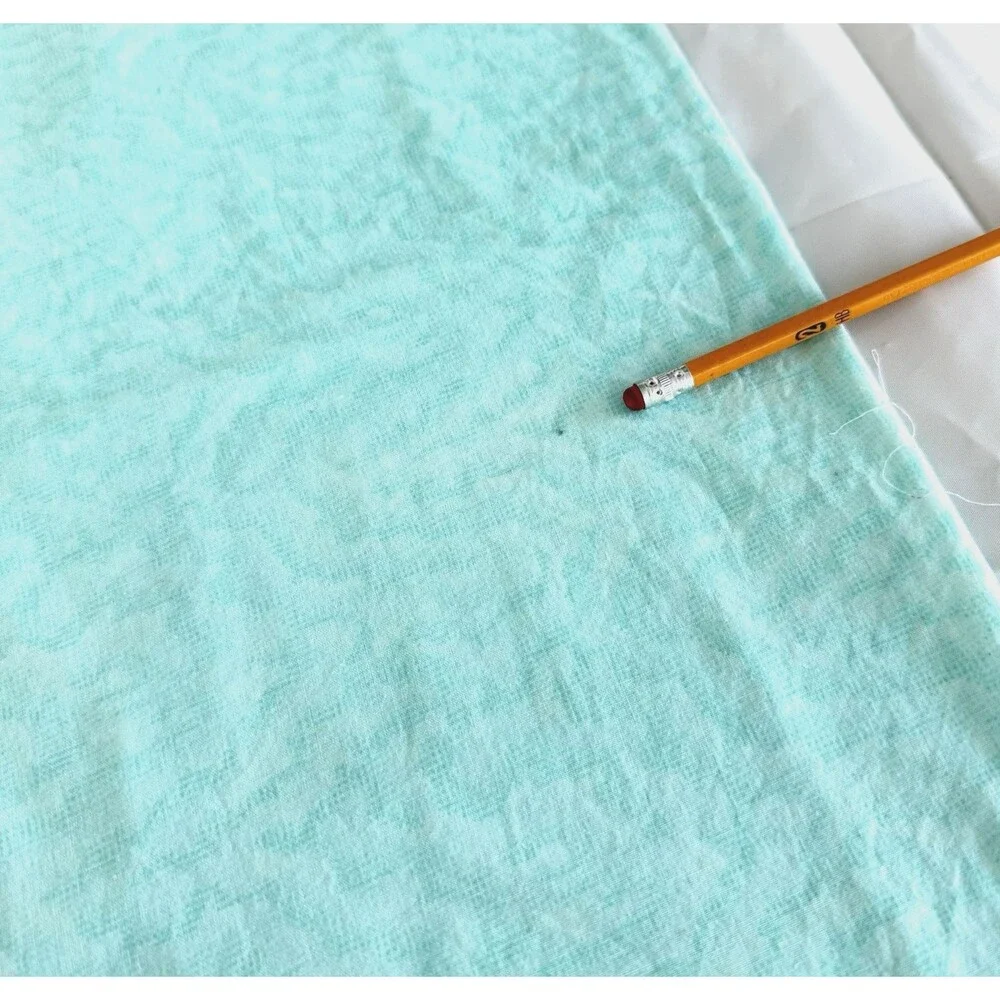 Aqua Tone on Tone Swirl Clouds Quilt Fabric Blender 100% Cotton Remnant 48 x 39W